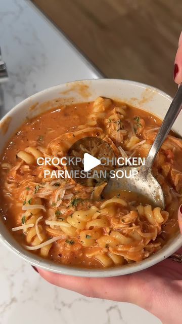 Madi Swegle on Instagram: "SOUP SEASON SERIES #1: crockpot chicken parmesean soup!!! Seriously the easiest soup ever!🥣🤎🍂 RECIPE IS AT THE END OF THE VIDEO 🫶🏼🫶🏼 #soupseason #souprecipe #crockpotsoup #crockpotrecipes #easydinner #dinnerideas #toddlermeals #toddlermealideas #realisticmom #momsofinstagram" Chicken Parmesean, 2024 Recipes, Soup Season, Crock Pot Soup, Crockpot Meals, Easy Soups, Pot Meals, Chef Life, Chicken Pot Pie