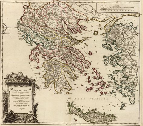 A 1752 map, by Robert de Vaugondy, of ancient Greece and its territories. Ancient Greece Map, Ancient Map, Greece Map, Map Worksheets, Metal Smithing, Ancient Maps, Old Maps, Treasure Maps, Old Map