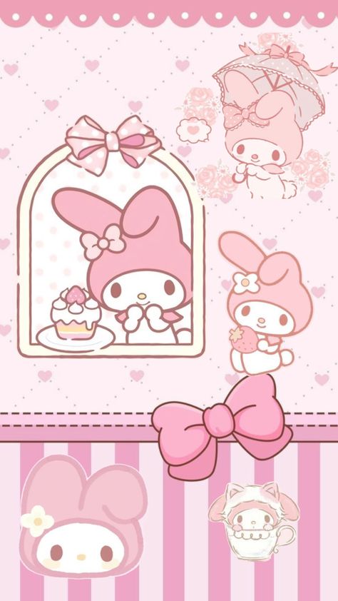 wallpaper, collage, etc. Cute My Melody, My Melody Wallpaper, Collage Wallpaper, Wallpaper Collage, Kawaii Wallpaper, Sanrio Characters, My Melody, الرسومات اللطيفة, Pink Wallpaper