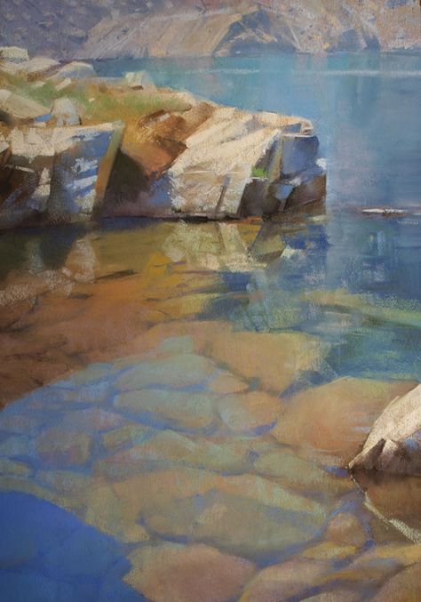 Pastel Sec, Pastel Landscape, Studio Gallery, Landscape Background, Water Art, Chalk Pastels, Landscape Drawings, Plein Air Paintings, Jolie Photo