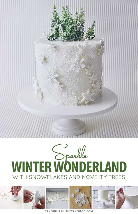 Winter Wonderland Snowflake Cake | The Cake Blog Xmas Bakes, Easy Snowflake, Xmas Cakes, Winter Wonderland Cake, Savory Cakes, Snowflake Cake, How To Make Snowflakes, Christmas Buffet, Cupcake Decor