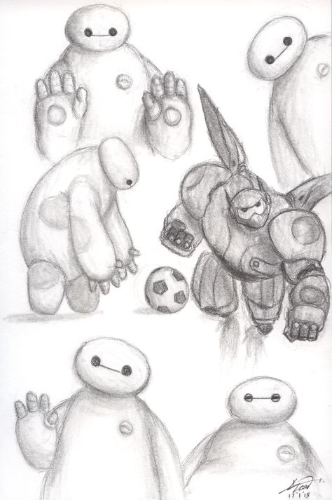 Baymax Sketches by Kitty-xx Baymax Drawing Sketch, Baymax Sketch, Baymax Tattoos, Baymax Tattoo, Pixar Sketches, Baymax Art, Baymax Drawing, Disney Drawings Sketches, Disney Sketches