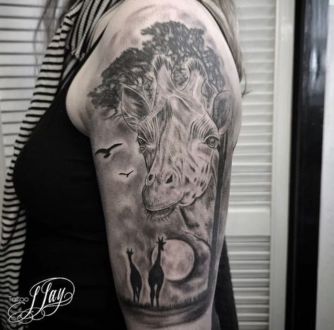 Giraffe Tattoo, Rhino Tattoo, Jungle Tattoo, Pencil Drawings Of Animals, Strasbourg France, Leg Sleeve, Leg Sleeves, Majestic Animals, American Culture