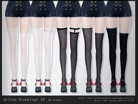 Arltos' Stockings 10 Sims 4 Stockings Cc, Sims 4 Tights Cc, Sims 4 Tights, Los Sims 4 Mods, Sims 4 Anime, Free Sims 4, Lace Stockings, Gta Rp, Sims 4 Body Mods