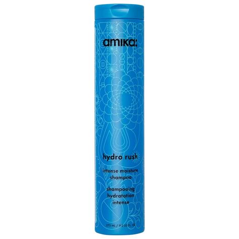 Hydro Rush Intense Moisture Shampoo with Hyaluronic Acid - amika | Sephora Amika Hydro Rush, Amika Shampoo, Plump Hair, Coco Oil, Silicone Free Shampoo, Natural Hydration, Thickening Shampoo, Hair Cleanse, Hydrating Shampoo