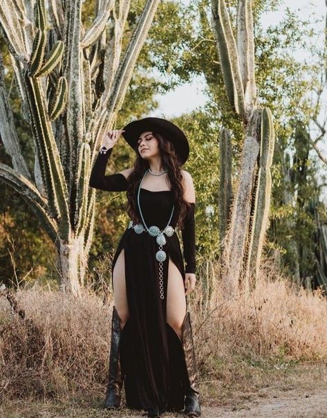 [Ad] 92 Must Have Black Rodeo Outfits For Women Tricks You Have To See Instantly #blackrodeooutfitsforwomen Gothic Cowgirl Costume, Black On Black Cowgirl Outfit, Country Black Dress Outfit, Black Cowgirl Dress Outfit, Western Fashion Wedding Guest, Cowgirl Dress Photoshoot, Western Curvy Outfits, Black Western Fashion, Gothic Country Aesthetic Outfits