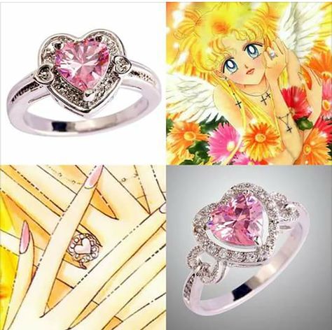 Sailor Moon Engagement Ring, Anime Sign, Sailor Moon Ring, Sailor Moon Jewelry, Mickey Mouse Jewelry, Sailor Moon Super S, Sailor Moon Wedding, Fantasy Accessories, Nerdy Jewelry