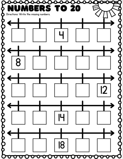 Spring Math Kindergarten, Kindergarten Math Lesson Plans, Spring Math Worksheets, Kindergarten Addition, Kindergarten Spring, Numbers To 20, Line Math, Addition Kindergarten, Spring Kindergarten