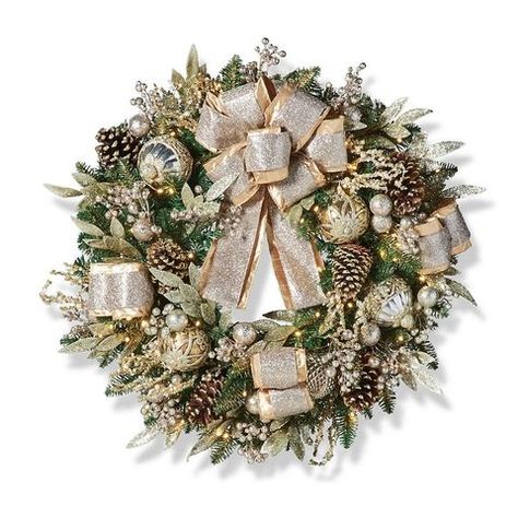 BY LAUREN HUBBARD SEP 7, 2021 Gift Wreath, Holiday Greenery, Shatterproof Ornaments, Greenery Wreath, Wreaths & Garlands, Decor Essentials, White Led Lights, Wreath Designs, Elegant Christmas