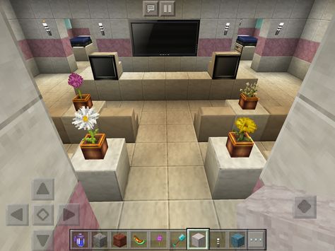 OR Waiting room Mc Ideas, Minecraft Images, Minecraft Buildings, Minecraft Creations, Waiting Rooms, Cool Rooms, Minecraft, Craft Ideas, Building