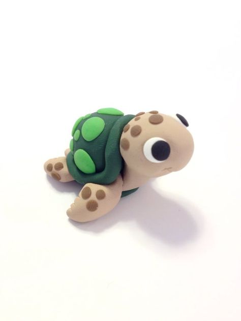 Turtle Craft, Clay Turtle, Clay Crafts For Kids, Baby Sea Turtle, Kids Clay, Polymer Clay Figures, Clay Diy Projects, Clay Crafts Air Dry, Tanah Liat