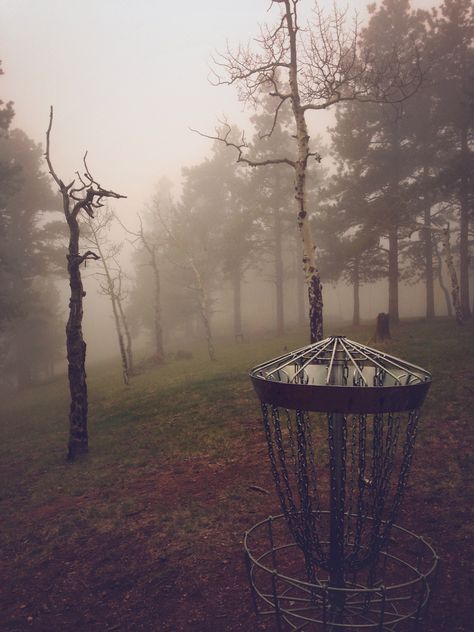 Fog at Beaver Ranch. Colorado Disc Golf Golf Chipping Tips, Golf Bags For Sale, Disc Golf Basket, Chipping Tips, Golf Diy, Disc Golf Courses, Golf Chipping, Public Golf Courses, Shots Ideas