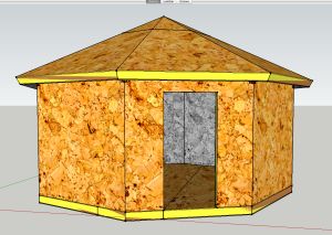 Octagon Cabin Kit Octagon Bedroom Layout, Octagon Cabin, Octagon Building, Build Your Own Cabin, Yurt Home, Octagon House, Small Cabin Plans, Sips Panels, Beautiful Small Homes