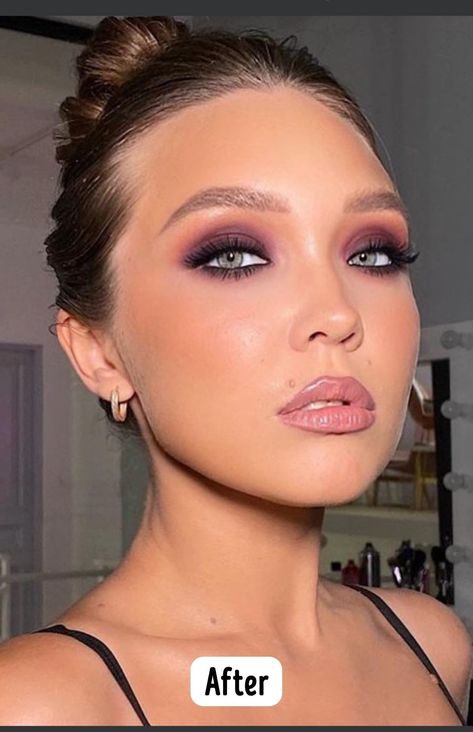 Makeup Looks With Burgundy Dress, Wine Makeup Look Smokey Eye, Berry Color Makeup, Eggplant Makeup Look, Plum Wedding Makeup, Eggplant Eyeshadow Looks, Wine Smokey Eye Makeup, Plum Purple Makeup Looks, Plum Purple Eye Makeup