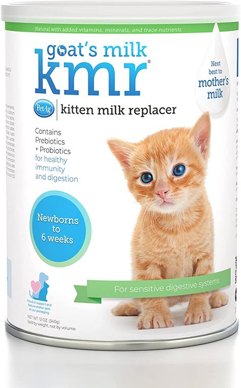 Amazon.com : PetAg Goat's Milk KMR Kitten Milk Replacer Powder - Kitten Formula for Kittens up to 6 Weeks Old - 12 oz : Pet Supplies Goat Milk Powder, Milk Goats, Sick Kitten, Mothers Milk, Packaging Nets, Milk Replacement, Kitten Formula, Formula Milk, Newborn Needs