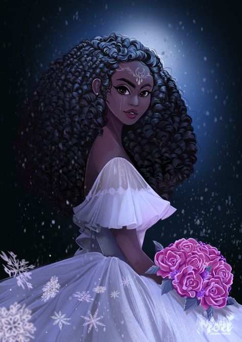 Winter Lunar Chronicles, Hot Coals, The Lunar Chronicles, Black Princess, Black Anime Characters, Black Cartoon, Arte Inspo, Black Art Pictures, Magic Art