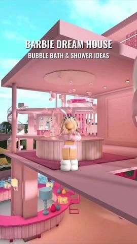 queenmoonsnow (@queenmoonsnow) | TikTok Barbie Dream House Bloxburg, Barbie Bloxburg, Dream House Bloxburg, Bathroom Build, Barbie Dream, Barbie Dream House, Roblox Codes, Roblox Roblox, Bubble Bath