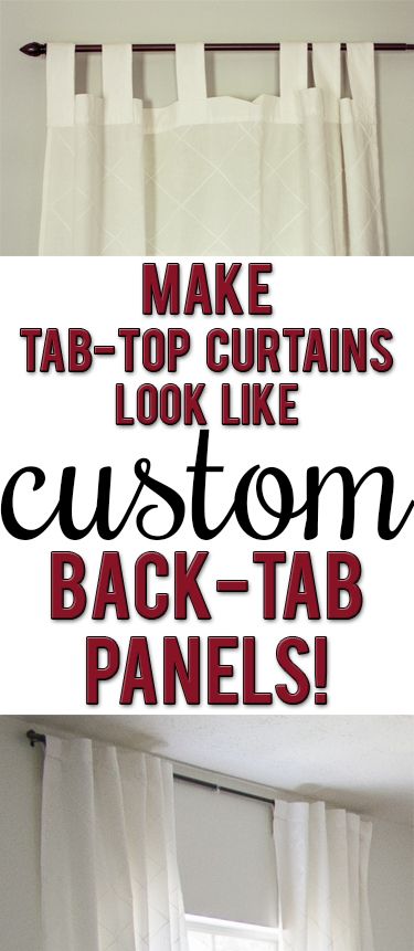 Easy, high-impact fix to update your tab-top curtains! So quick and simple! No Sew Curtains, Tab Top Curtains, Tab Curtains, Rod Pocket Curtains, Diy Curtains, Renovation Ideas, Curtain Rod, Household Hacks, Curtains Living Room