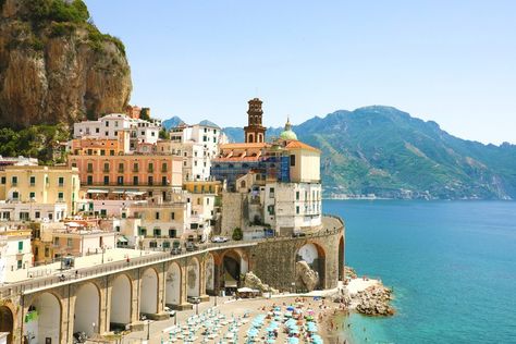 Atrani, Campania - The Most Beautiful Coastal Towns in Italy - Condé Nast Traveler Cliffside Town, Towns In Italy, Elba Island, Island Town, Trip To Italy, Positano Italy, The Romans, Hidden Beach, Coastal Cities