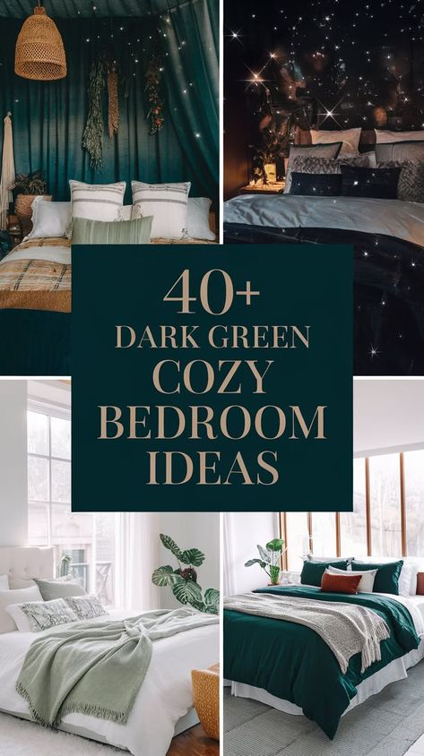 Green Leaves Room Decor Aesthetic, Emerald Green And Cheetah Bedroom, Fern Green Bedroom Ideas, Decor For Green Bedroom, Emerald Green White And Gold Bedroom, Emerald Green Room Inspiration, Peacock Green Bedroom Ideas, Green And Brass Bedroom, Mirror Accent Wall Bedroom Ideas