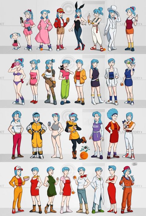 Todos los diseños de Bulma en Dragon Ball Bulma Outfits, Dragon Ball Z Bulma, Dragonball Fanart, Bulma Cosplay, Vegeta And Bulma, Dragon Balls, Dragon Ball Super Manga, Dragon Ball Wallpapers, Dragon Ball Artwork