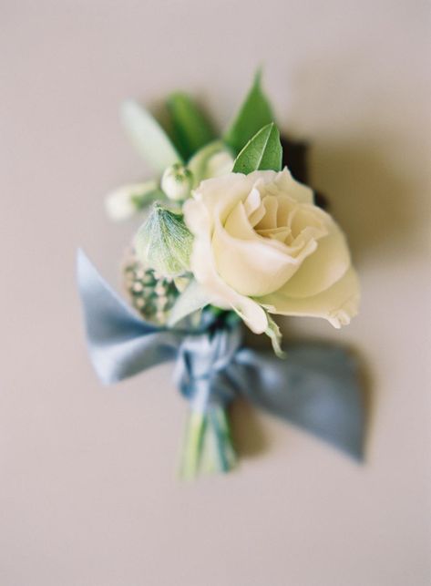 Hydrangea Boutonniere, Blue Boutonniere, Blue And Blush Wedding, English Estate, Flower Shop Decor, White Boutonniere, Devon Wedding, Modern Minimalist Wedding, Wedding 2025