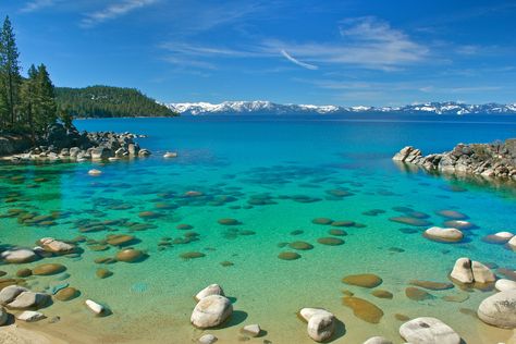 Forget The Coast, These Crystal-Clear Lakes Across America Are Sublime Lac Moraine, Lake Tahoe Beach, Lake Tahoe Trip, Tahoe Trip, Lake Tahoe Nevada, Tahoe City, Tahoe California, Badlands National Park, Crater Lake