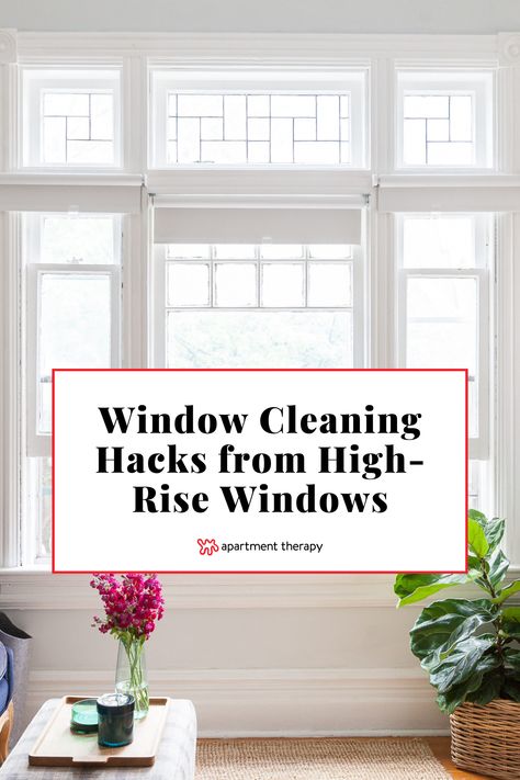 We spoke to several high-rise window cleaners to get their best window cleaning hacks. Here's what they had to say. Window Cleaning Hacks, High Rise Window Cleaning, High Windows, Apartment Cleaning, Indoor Window, How Do You Clean, Start Cleaning, Best Windows, Window Cleaning