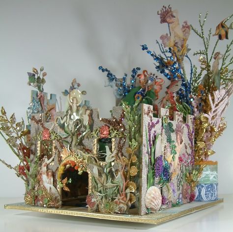 Artfully Musing: Welcome To My Studio Mermaid Dollhouse, Castle Diorama, Gothic Dollhouse, Fairy Room, Metal Fish, Art Appliqué, Art Study, Up Book, Arte Inspo