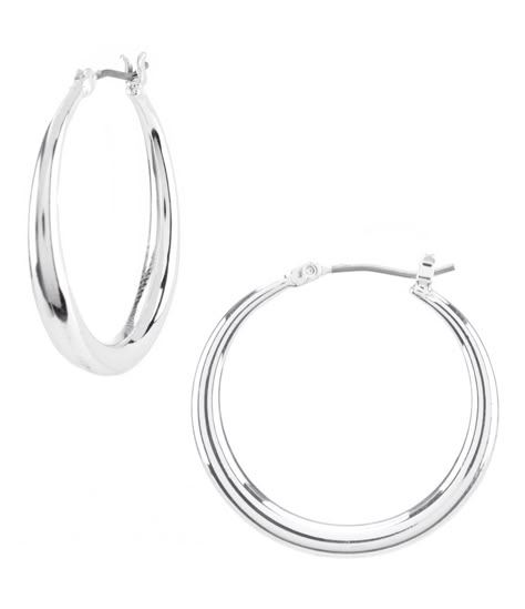 From Lauren Ralph Lauren, these earrings feature:metalclick closureapprox. 1"Imported. Hoop Earrings Aesthetic, Silver Jewlery, Earrings Aesthetic, Funky Jewelry, Stacked Jewelry, Girly Jewelry, Accessories Jewelry Earrings, Jewelry Inspo, Dream Jewelry