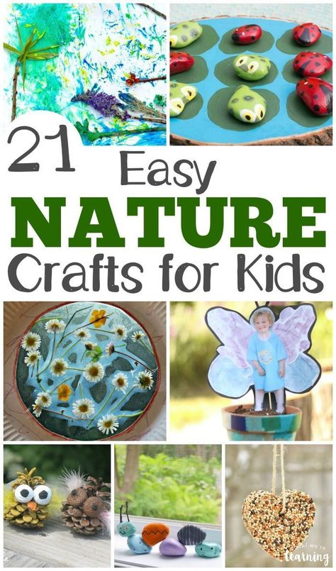 Share some outdoor crafting fun with this list of 21 easy nature crafts for kids to make! #crafts #kidscraft #craftsforkids #nature #kidsactivities #homeschooling #homeschool Easy Nature Crafts, Nature Crafts For Kids, Nature Crafts Kids, Homeschool Crafts, Outdoor Crafts, Easy Arts And Crafts, Crafts For Boys, Kids' Crafts, Crafts For Kids To Make