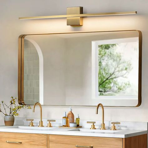 Light wood bathroom vanity