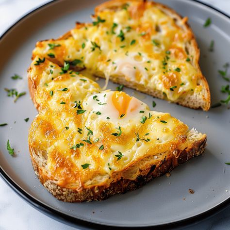 Savory Egg and Cheese Toast - Recipes, Tasks & Tools Egg Bread Toast, Egg Toast Breakfast, Cheese Toast Recipe, Egg And Cheese Sandwich, Packed Breakfast, Egg And Cheese, Cheese Toast, Bread Toast, Egg Toast