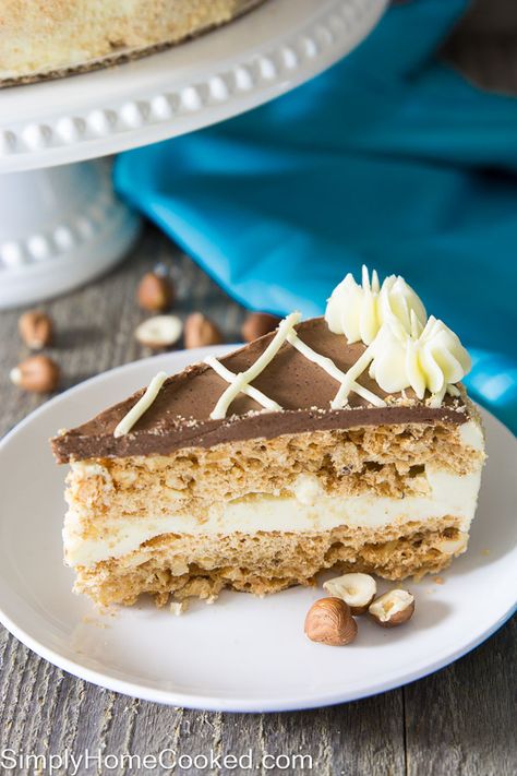 kiev cake-10 Kiev Cake, Russian Buttercream, Hazelnut Meringue, Foodgawker Recipes, Russian Desserts, Russian Cakes, Simply Home, Ukrainian Recipes, Rich Desserts