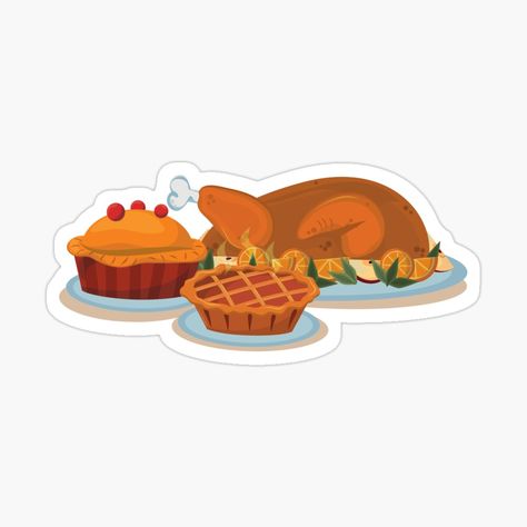 Get my art printed on awesome products. Support me at Redbubble #RBandME: https://www.redbubble.com/i/sticker/Thanksgiving-Dinner-by-StickyFun/59991187.EJUG5?asc=u Dinner Spread, Thanksgiving Stickers, Journal Things, Sketch Notes, Journal Stickers, Thanksgiving Dinner, Recipe Book, Cut Outs, Vinyl Decal Stickers