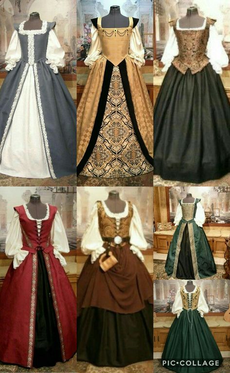 women renaissance costume Renecansse Dress, 1500 Outfit Women, 1400s Fashion Women, Historical Costumes For Women, Renesance Outfits, Renesance Fair Outfit, Renesance Dress, 1500 Clothing, 1800 Costume