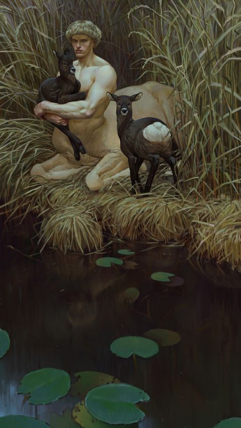 ArtStation - Centaur, Akifa Shakhgeldi Mythical Creature Art, Human Body Art, Fantasy Paintings, Mythology Art, Mystical Creatures, Creature Design, Art World, All Art, Animal Art