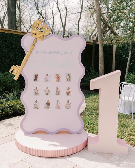 A ONE-derful year of Sophia 🗝️🎀 How perfect is this milestone display, where guest can get a glimpse of Sophia’s first year 😍 📸… | Instagram Brand Activation Ideas, Activation Ideas, 24 Birthday, Baby Birthday Decorations, Brand Activation, Mario Birthday Party, Baseball Birthday Party, Epic Party, 24th Birthday