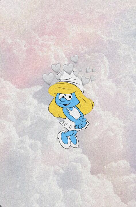 Smurfette Aesthetic, Smurfette Wallpaper, Chanel Wallpapers, Kawaii Disney, Wallpaper Girly, Pot Plants, Movie Time, Iphone Wallpaper Girly, Aesthetic Pastel Wallpaper