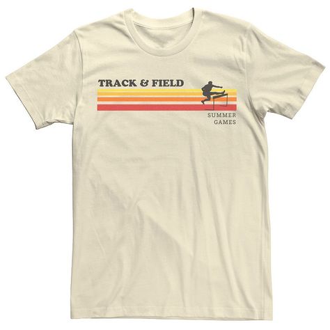 Make tracks to add this men's summer track sports tee to your wardrobe. Crewneck Short sleevesFABRIC & CARE Cotton Machine wash Imported Make tracks to add this men's summer track sports tee to your wardrobe. Licensed Character Make tracks to add this men's summer track sports tee to your wardrobe. Color: Natural. Gender: male. Age Group: adult. Pattern: Graphic. High School Sports Shirts, School Sports Shirts, Spirit Wear Designs, Team Shirt Designs, Funny Running Shirts, Sport Shirt Design, Summer Graphic Tee, Sports Tee, Cute Shirt Designs