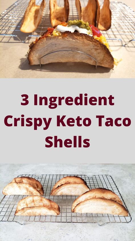 This recipe is designed to teach everyone how to make 3 ingredient crispy keto taco shells Keto Taco Shells, Taco Shells, Tortilla Press, Keto Taco, Taco Stuffed Shells, Low Carb Bread, Low Carb Yum, 3 Ingredient, 3 Ingredients