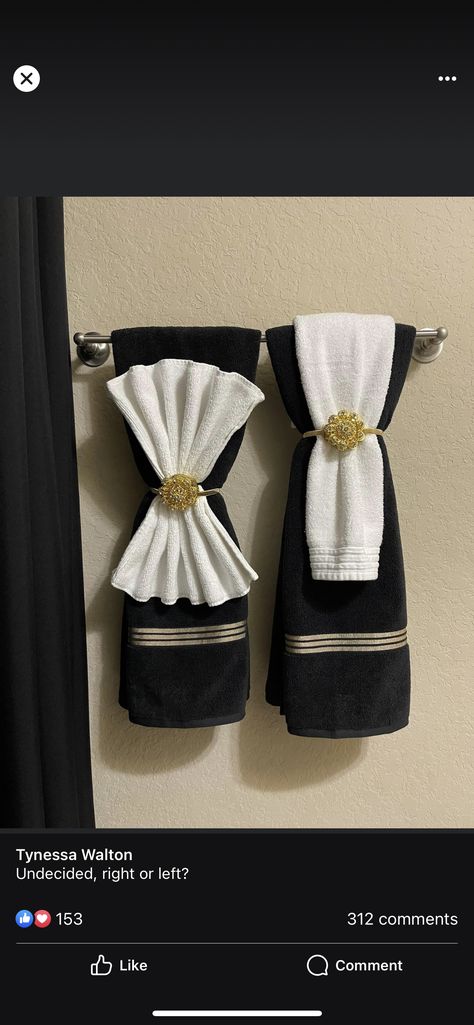 How To Hang Towels Decoratively, Decorative Ways To Hang Bathroom Towels, Hand Towel Decor, Bathroom Towel Decor Display, Folding Bath Towels Decoratively, How To Fold Decorative Bathroom Towels Hanging, Decorative Bath Towels Display, Folding Bathroom Towels, Bathroom Towel Decor Ideas