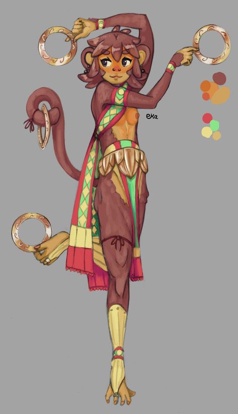 Fantasy Monkey Race, Monkey People Art, Dnd Monkey Race, Monkey Girl Character, Monkey Humanoid, Anthro Monkey, Dnd Monkey, Monkey Fursona, Monkey Character Design