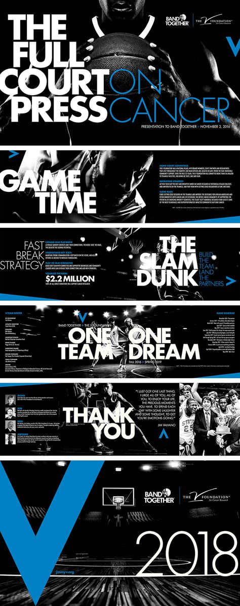 V Foundation Sports Presentation Book #graphic #design #blackwhite Sports Portfolio Design, Infographic Sport Design, Sport Catalogue Design, Sports Catalog Design, Sports Program Design, Sports Brochure Design, Sport Layout Design, Sports Presentation Design, Catalogue Design Ideas