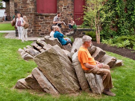 ROCK REST Dan Snow, Stone Park, Garden Pond Design, Landscape Rock, Stone Landscaping, Farm Layout, Japan Garden, Japanese Garden Design, Outdoor Stone