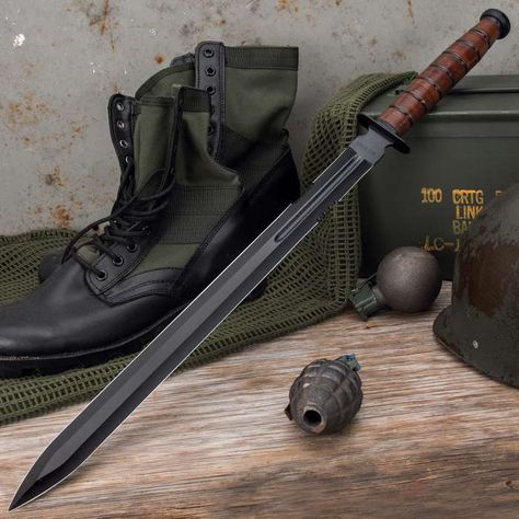 Tactical Swords, Pretty Knives, Cool Swords, Cool Knives, Fixed Blade Knife, Black Nylon, Tactical Gear, Bushcraft, Swords