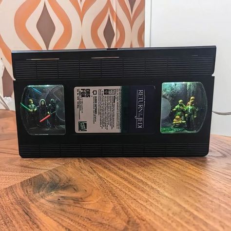 Vhs Box Crafts, Vhs Repurpose, Vhs Diy, Vhs Crafts, Vhs Display, Vhs Art, Homemade Snow Globes, Homemade Snow, Geek Home Decor