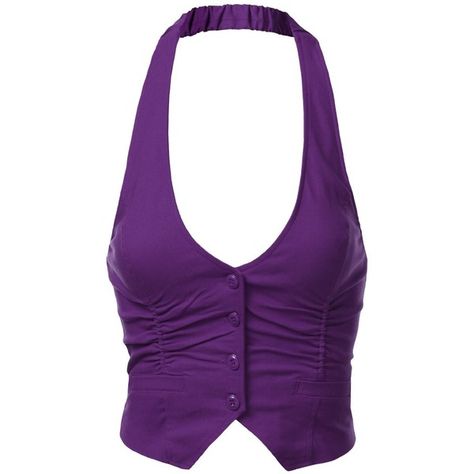 Womens Button Down Vest ($20) ❤ liked on Polyvore featuring outerwear, vests, tops, jackets, shirts, button down vest, purple vest, button up vest and vest waistcoat Purple Waistcoat, Red Waistcoat, Purple Vest, Basic Clothes, Halter Vest, Purple Vests, Red Vest, Vest Waistcoat, Elegante Casual