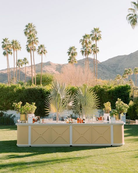 Wedding Bar Ideas, Colorful Art Deco, The Parker Palm Springs, Sarah Winward, Colorful Tiles, Wedding Pool Party, Gene Autry, Parker Palm Springs, Bee Wedding