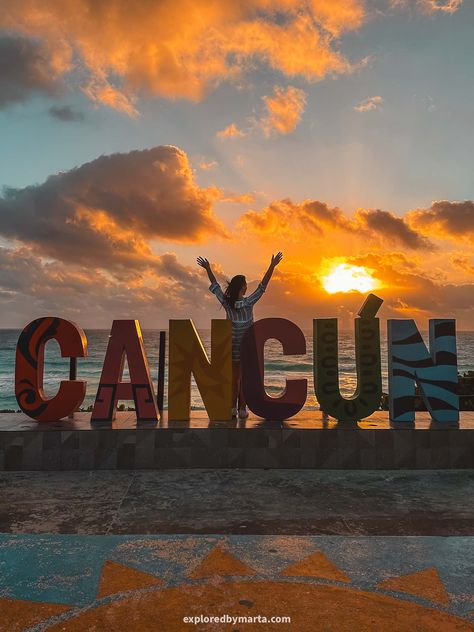 15 best Instagram spots in Cancun, Mexico Cancun Beach Aesthetic, Mexico Vision Board, Grand Moon Palace Cancun, Cancun Mexico Pictures, Cabos San Lucas Mexico, Cancun Aesthetic, Cancun Mexico Aesthetic, January Vision Board, Travel Cancun